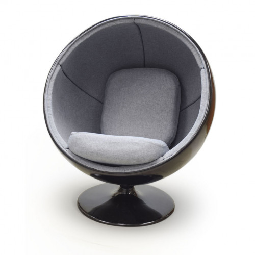 кресло ball chair черно-серое в Сочи