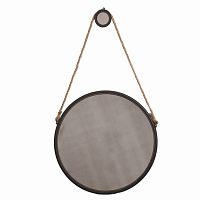 зеркало на ремне круглое металлическое большое диаметр 75 см iron and rope round в Сочи