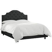 кровать двуспальная 160х200 черная с каретной стяжкой henley tufted black в Сочи