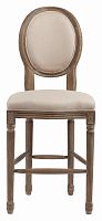 барный стул деревянный мягкий vintage french round кремовый лен в Сочи