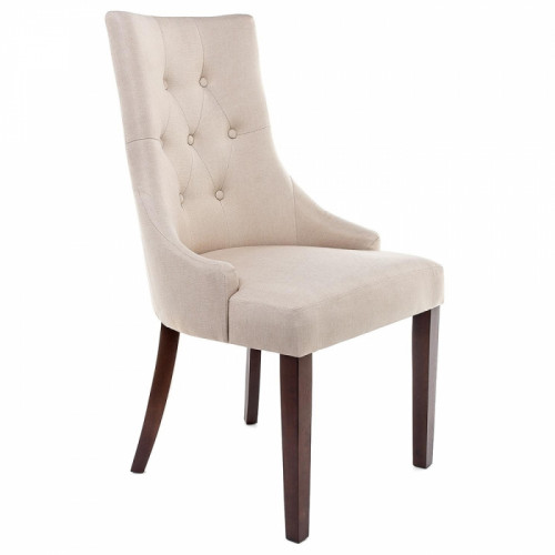 стул деревянный elegance dark walnut / fabric cream в Сочи
