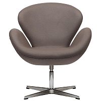 кресло swan chair серо-коричневая в Сочи