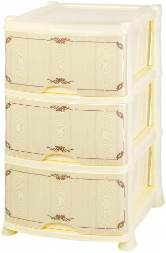 комод 3-х секционный декор 40х47х73 см violet кожа в Сочи