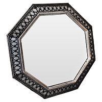 зеркало восьмиугольное черное с орнаментом silver ornaments в Сочи