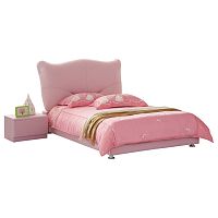 кровать pink leather kitty 140х200 в Сочи