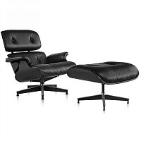 кресло eames style lounge chair черное в Сочи