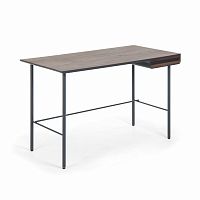стол mahon desk ореховый шпон, mdf матовый графит в Сочи