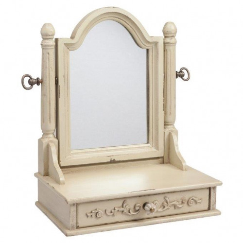 зеркало настольное с ящиком и креплением на шарнирах vanessa beige в Сочи