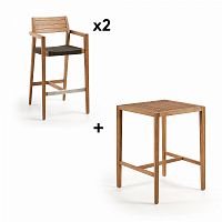 комплект мебели: стол и 2 стула pack 612 cybille от la forma (ex julia grup) в Сочи