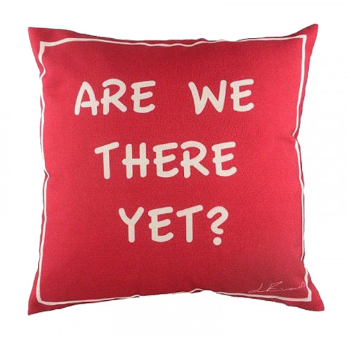 подушка с надписью are we there yet? в Сочи