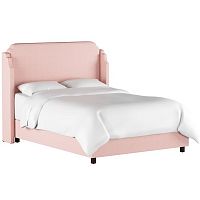 кровать двуспальная с мягкой спинкой 180х200 розовая aurora wingback blush в Сочи