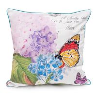 декоративная подушка фиолетовая гортензия botanical style в Сочи