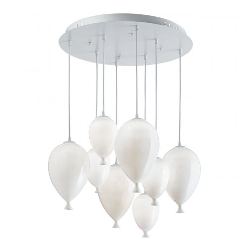 подвесная люстра ideal lux clown sp8 bianco в Сочи