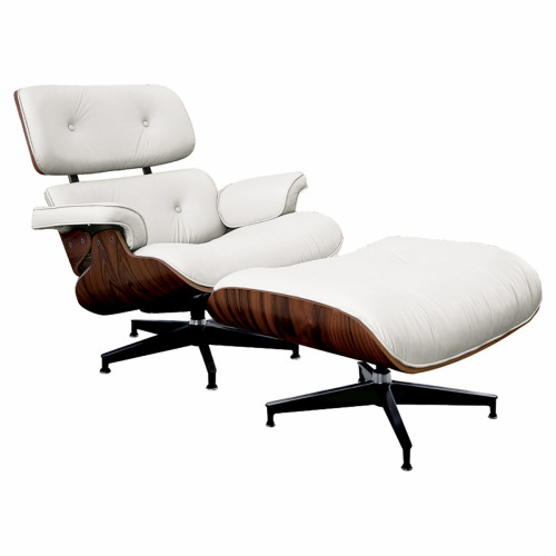 кресло lounge chair & ottoman белое в Сочи