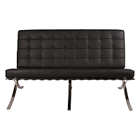 диван barcelona style loveseat sofa прямой черный в Сочи