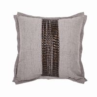 декоративная подушка handwork exclusive квадратная светло-серая в Сочи