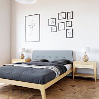 кровать двуспальная деревянная 180x200 светло-коричневая fly soft в Сочи