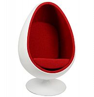 кресло ovalia egg style chair красное в Сочи