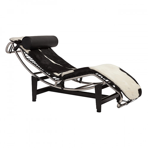 шезлонг chaise longue lc4 черно-белый в Сочи