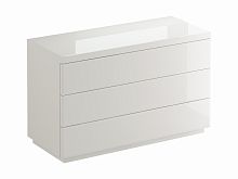 комод kristal 3 ящика белый глянец в Сочи