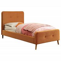 кровать button tufted flannelette orange 140х200 в Сочи