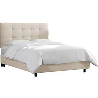 кровать двуспальная с мягкой спинкой 160х200 белая alice tufted talc в Сочи