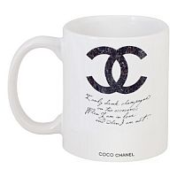 кружка с рисунком drink champagne. coco chanel в Сочи