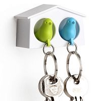держатель+брелок для ключей двойной mini sparrow зеленый-голубой в Сочи