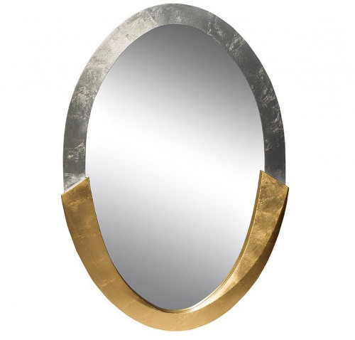овальное зеркало настенное золото с серебром art-fm 114х81 см в Сочи