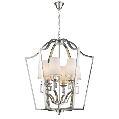 люстра presidential 6 от delight collection белая/никель в Сочи