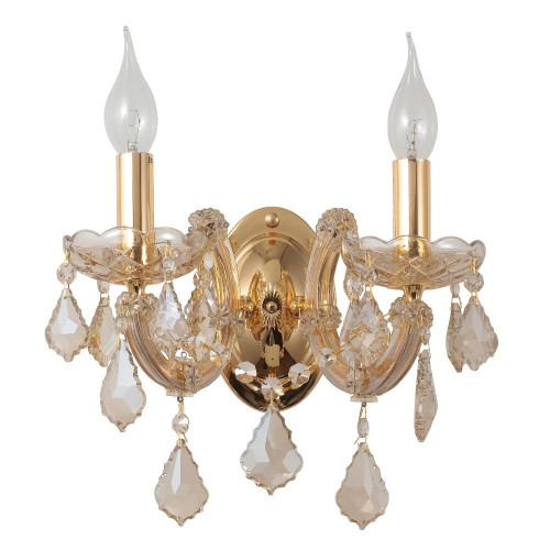 бра crystal lux ines ap2 gold/amber в Сочи