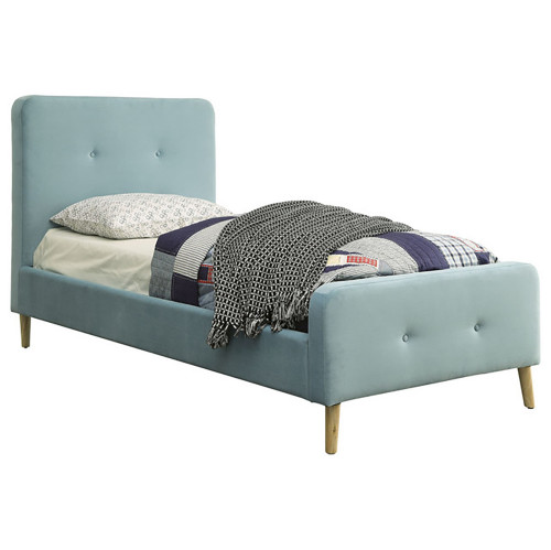 кровать button tufted flannelette blue 140х200 в Сочи