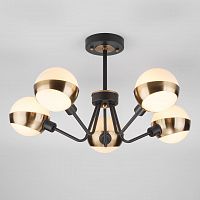 потолочная люстра eurosvet jasper 70093/5 черная белая в Сочи