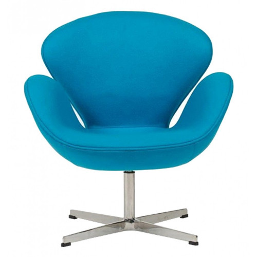 кресло swan chair кашемир голубое в Сочи