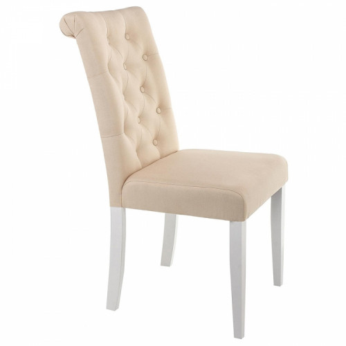 стул деревянный amelia white / fabric cream в Сочи