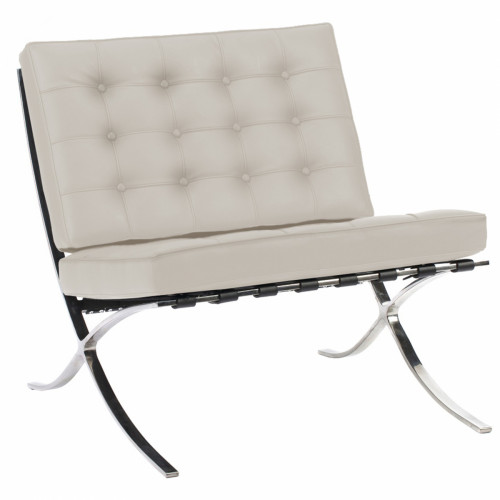 кресло barcelona chair молочное в Сочи