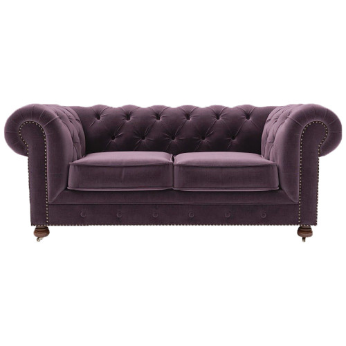 диван chesterfield lux двухместный прямой фиолетовый в Сочи