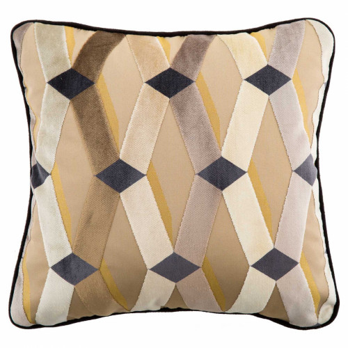 подушка декоративная бежевая с ромбами weave в Сочи