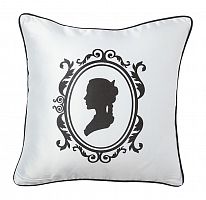 подушка с изображением женского силуэта ladies' profile white в Сочи