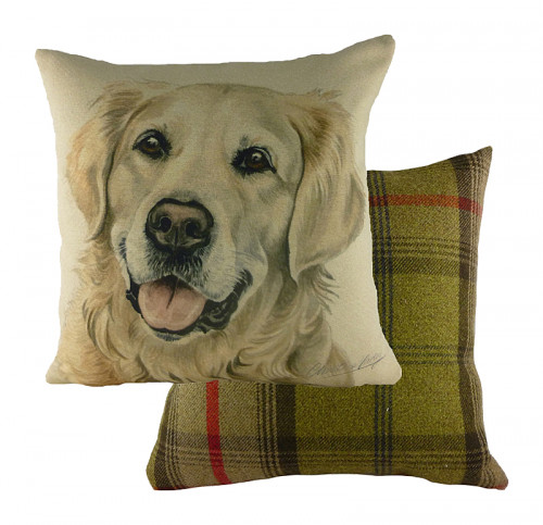 подушка с принтом waggydogs golden retriever в Сочи