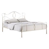 кованая двуспальная кровать 160х200 белая lili в Сочи