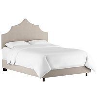 кровать двуспальная 180х200 бежевая camille light gray velvet в Сочи