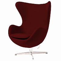 кресло egg chair бордовое с вкраплениями в Сочи