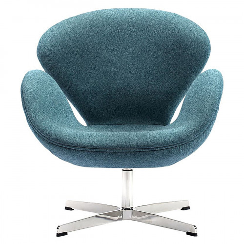 кресло swan chair сине-зеленое в Сочи