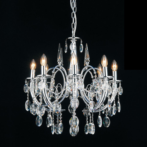 люстра md103908-8a от illuminati прозрачная/ хром в Сочи