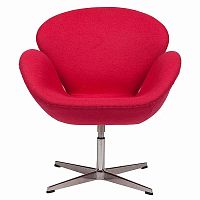 кресло swan chair шерсть красное в Сочи
