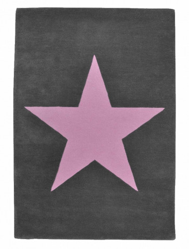 ковер wool star темно-серый-розовый в Сочи