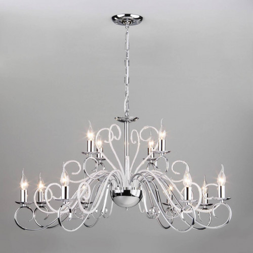 подвесная люстра eurosvet silva 60090/12 хром в Сочи
