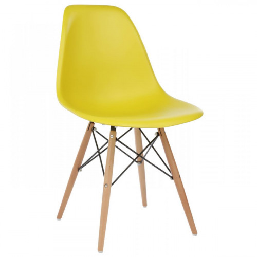 стул деревянный eames pc-015 yellow в Сочи