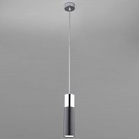 подвесной светильник eurosvet double topper 50135/1 led хром/черный в Сочи